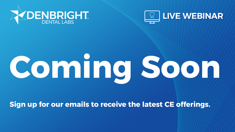 Denbright Live Webinar - Coming Soon